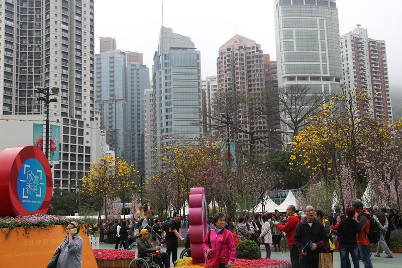 香港の街で開催されていたミニ博覧会
